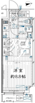 レガリス用賀 502 間取り図