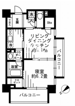 レジディア池尻大橋 703 間取り図