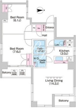 コンフォリア浅草駒形 1101 間取り図