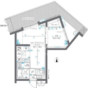 ズーム碑文谷 101 間取り図