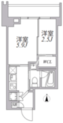 アジールコート麻布十番 803 間取り図
