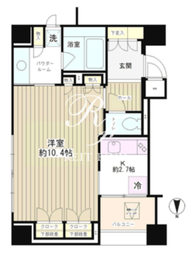 パークアクシス白金台南 502 間取り図