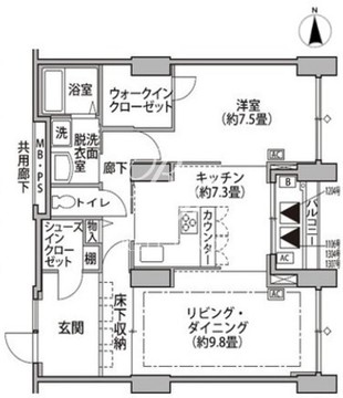 東雲キャナルコートCODAN 14-1307 間取り図