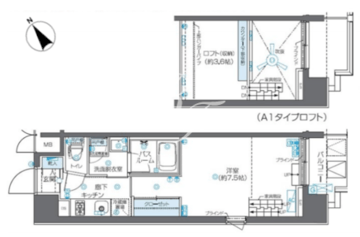 ズーム芝浦 206 間取り図