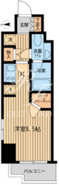 ファインアドレス新御徒町 1201 間取り図
