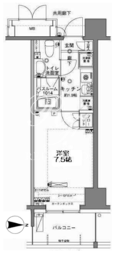 ＭＦＰＲコート木場公園 1014 間取り図