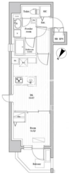 神宮北参道レジデンス 1001 間取り図