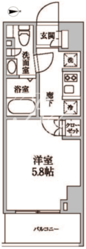 レジディア中延2 903 間取り図
