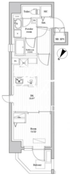 神宮北参道レジデンス 601 間取り図