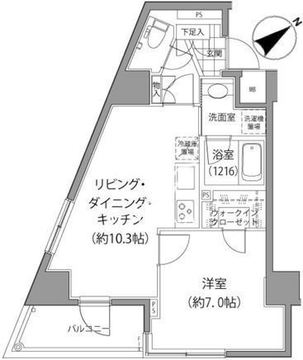 グランベル中落合 302 間取り図