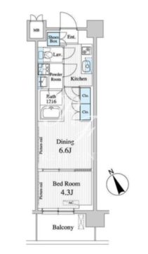 プレノ清澄庭園 819 間取り図