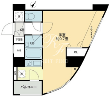 クロスレジデンス蒲田 918 間取り図