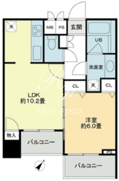 クロスレジデンス蒲田 1206 間取り図