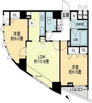 クロスレジデンス蒲田 1209 間取り図