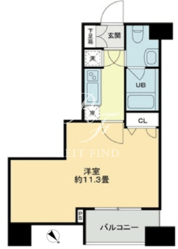 クロスレジデンス蒲田 1304 間取り図