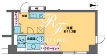 カスタリア水天宮2 1102 間取り図
