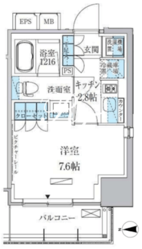 パークアクシス上野松が谷 1204 間取り図
