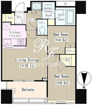 パークタワー錦糸町 402 間取り図