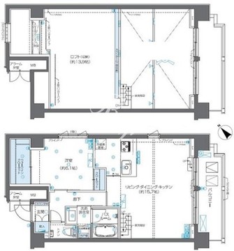 ズーム芝浦 1103 間取り図