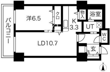 シティコート目黒 2-302 間取り図