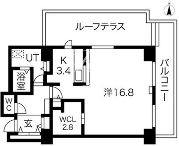 シティコート目黒 4-1109 間取り図