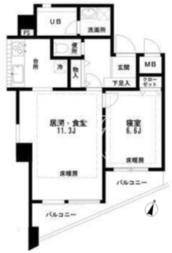 サンコーレジデンス千駄ヶ谷 302 間取り図