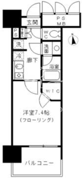 フォンテーヌ芝浦 504 間取り図