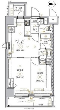 リルシア墨田八広 101 間取り図