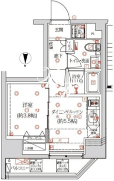 クオリタス浅草橋 301 間取り図