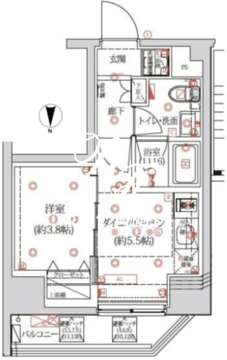 クオリタス浅草橋 901 間取り図