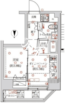 クオリタス浅草橋 1001 間取り図