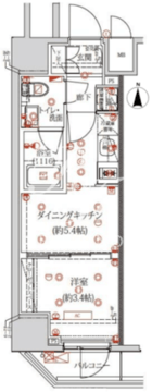 クオリタス浅草橋 202 間取り図
