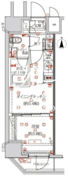 クオリタス浅草橋 302 間取り図