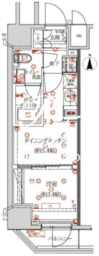 クオリタス浅草橋 402 間取り図