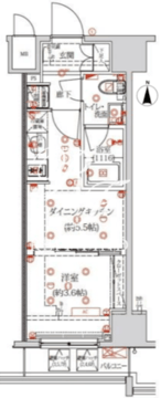 クオリタス浅草橋 303 間取り図