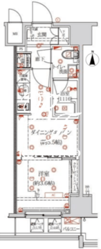 クオリタス浅草橋 703 間取り図