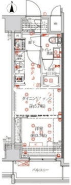 クオリタス浅草橋 404 間取り図