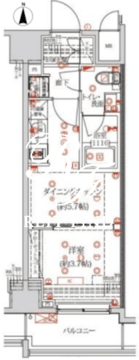 クオリタス浅草橋 803 間取り図