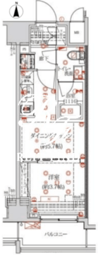 クオリタス浅草橋 1103 間取り図