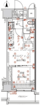 クオリタス浅草橋 1203 間取り図