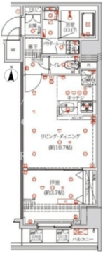 クオリタス浅草橋 205 間取り図