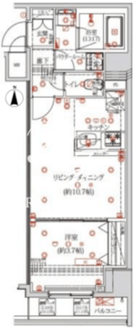 クオリタス浅草橋 305 間取り図