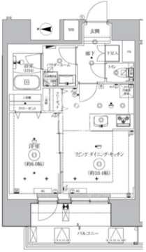 クオリタス秋葉原 701 間取り図