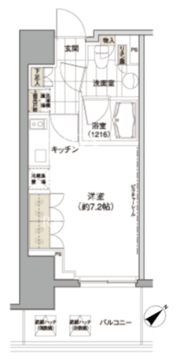 パークハビオ渋谷 1210 間取り図