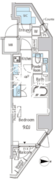 バウスフラッツ品川キャナルサイド 1401 間取り図