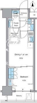 ルフォンプログレ上野稲荷町 904 間取り図