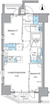 ルフォンプログレ上野稲荷町 901 間取り図