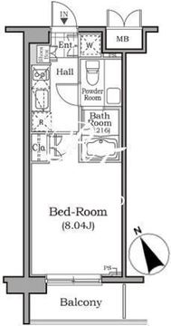レジディア用賀 204 間取り図