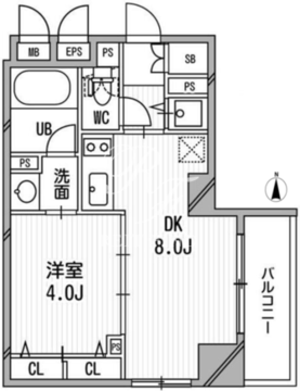 クリオ三田ラ・モード 704 間取り図
