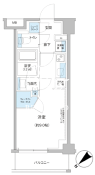 グランエール駒込 302 間取り図